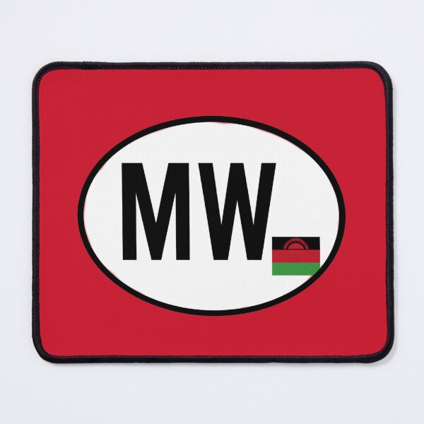 Item preview, Malawi MW Oval Country Code Sticker designed and sold by The Digital Compass.