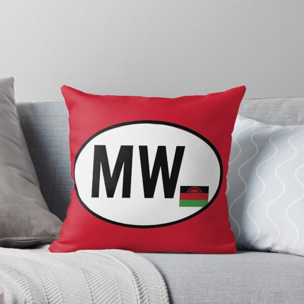 Item preview, Malawi MW Oval Country Code Sticker designed and sold by The Digital Compass.