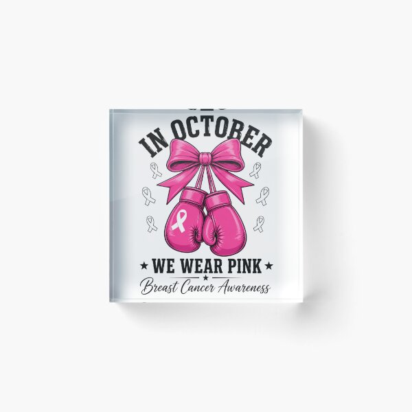 Item preview, breast cancer awareness pink boxing gloves and ribbon designed and sold by anapldv.