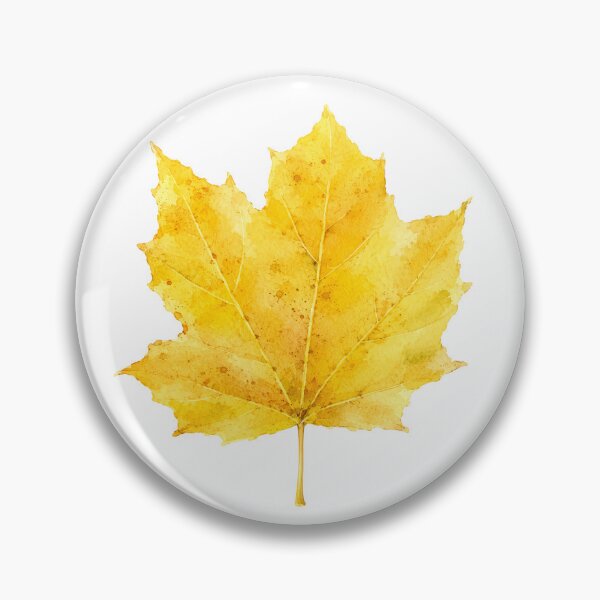 Item preview, Golden Yellow Maple Leaf Watercolor Botanical Art designed and sold by Shew Gallery.