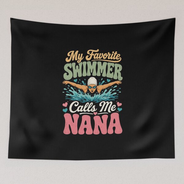 Item preview, swimmer My Favorite Calls Me Nana Cute Retro Swim Gift designed and sold by anapldv.