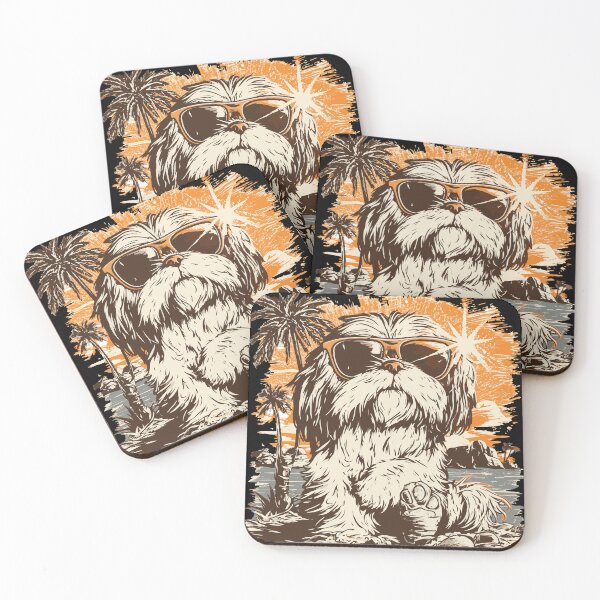 Item preview, Retro Shih Tzu Beach Vacation designed and sold by ClubVacay.