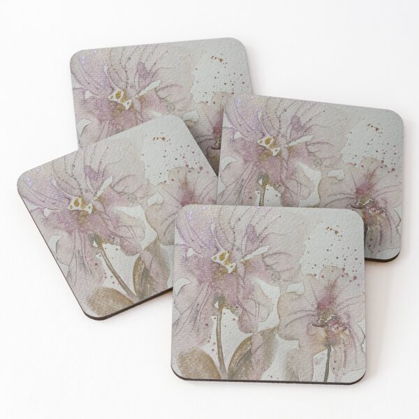 Item preview, Subtle Abstract Loose Watercolor in Pinks and Gold designed and sold by LakeArtWorks.