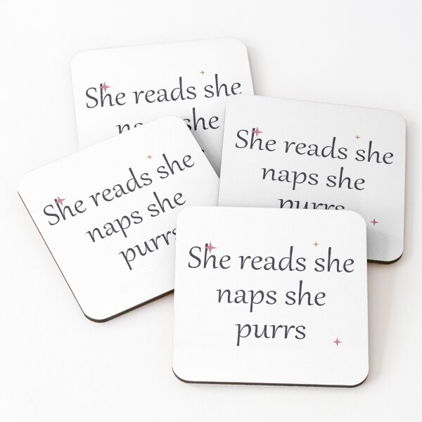 Item preview, She reads she naps she purrs — Cat Mom Shirt designed and sold by Kioraglow.