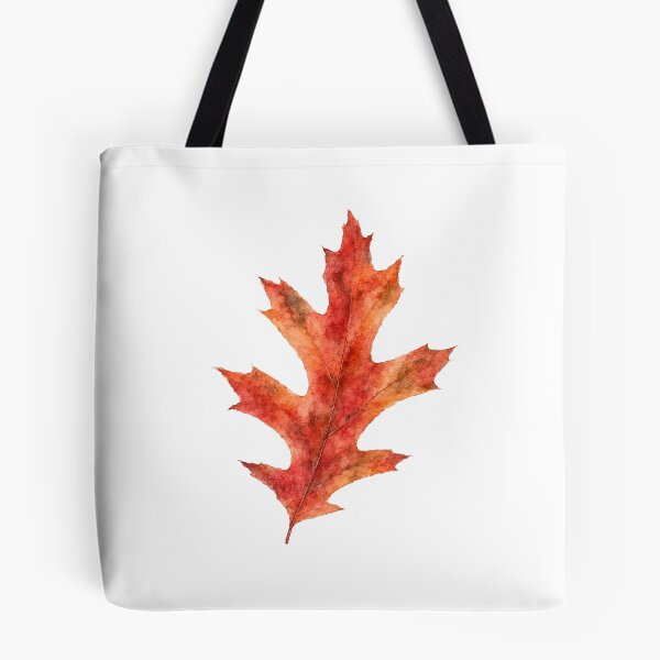 Item preview, Red Oak Leaf Watercolor Autumn Botanical Art designed and sold by Shew Gallery.