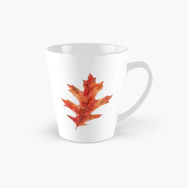 Item preview, Red Oak Leaf Watercolor Autumn Botanical Art designed and sold by Shew Gallery.