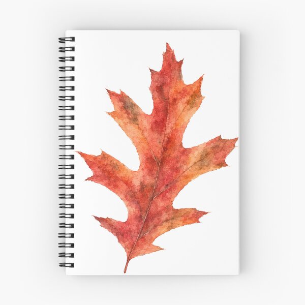 Item preview, Red Oak Leaf Watercolor Autumn Botanical Art designed and sold by Shew Gallery.