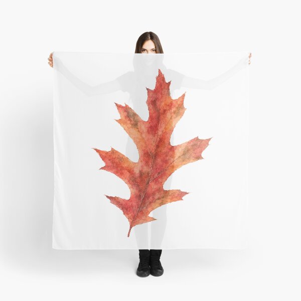 Item preview, Red Oak Leaf Watercolor Autumn Botanical Art designed and sold by Shew Gallery.