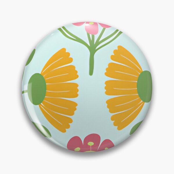 Item preview, Vintage 70s Symmetrical Retro Floral Seamless Pattern designed and sold by LuxocaDesigns24.