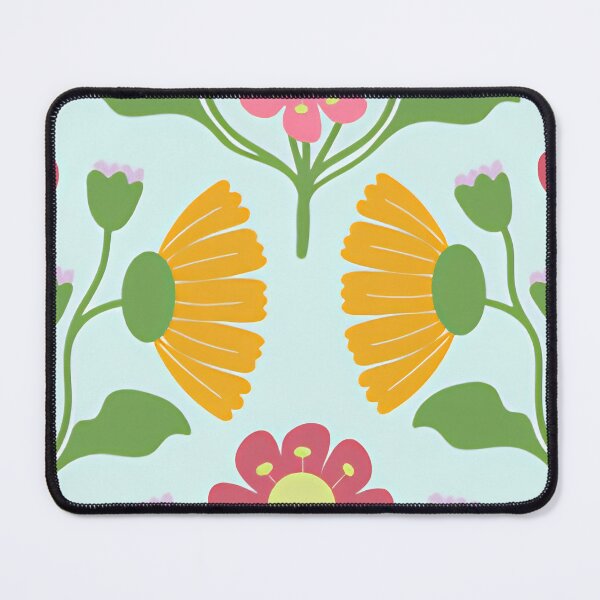 Item preview, Vintage 70s Symmetrical Retro Floral Seamless Pattern designed and sold by LuxocaDesigns24.