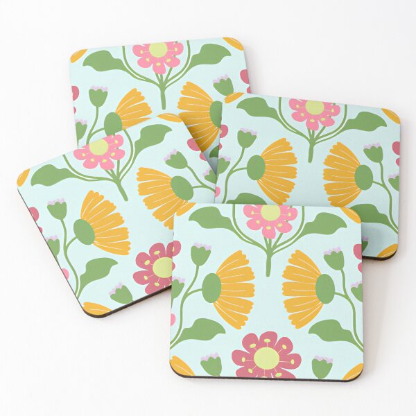 Item preview, Vintage 70s Symmetrical Retro Floral Seamless Pattern designed and sold by LuxocaDesigns24.