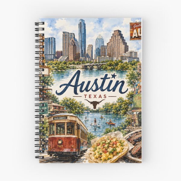Item preview, Austin Texas Travel Pattern designed and sold by TinyWeird.