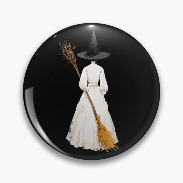 Item preview, White Dress Witch - Minimalist Vintage Halloween Illustration designed and sold by HollywoodInked.