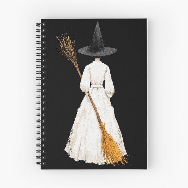 Item preview, White Dress Witch - Minimalist Vintage Halloween Illustration designed and sold by HollywoodInked.
