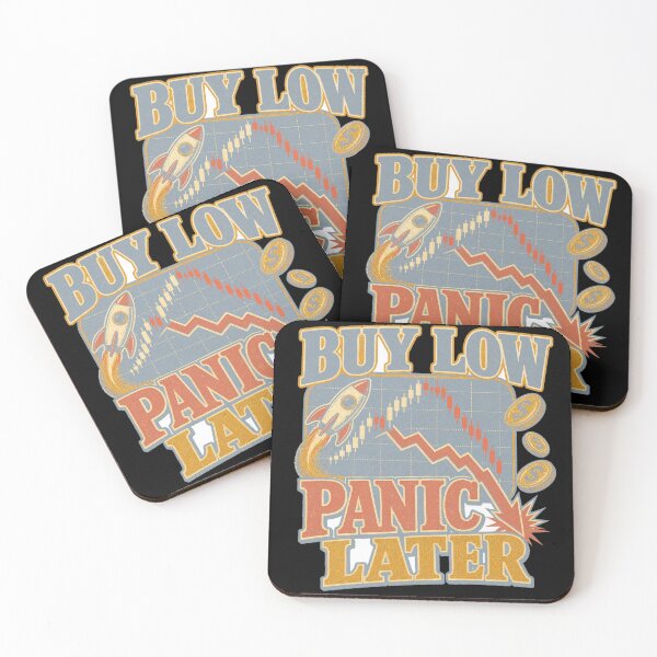 Item preview, Buy Low Panic Later Funny Trading — Dark Edition designed and sold by TheOddPrints.