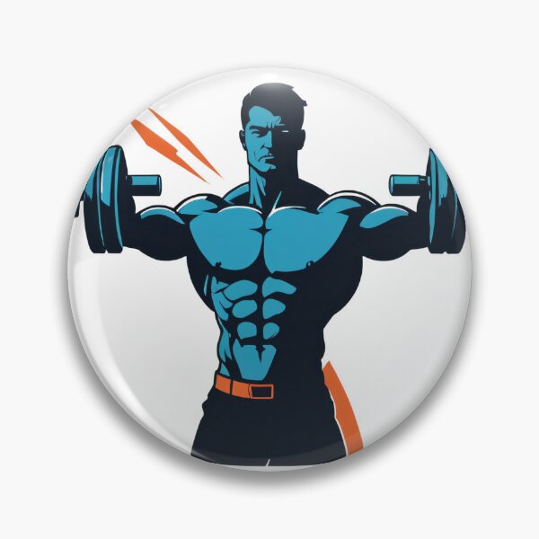 Item preview, Motivational Dumbbell Icon Dynamic Action Pose – Gym lover gift designed and sold by michallechowicz.