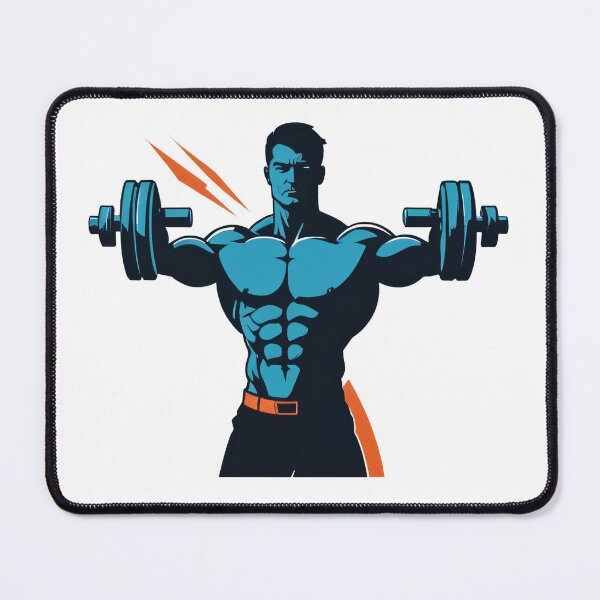 Item preview, Motivational Dumbbell Icon Dynamic Action Pose – Gym lover gift designed and sold by michallechowicz.