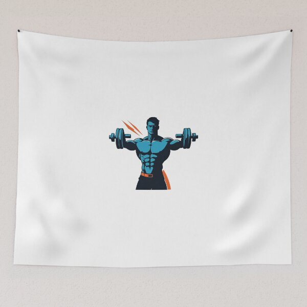 Item preview, Motivational Dumbbell Icon Dynamic Action Pose – Gym lover gift designed and sold by michallechowicz.