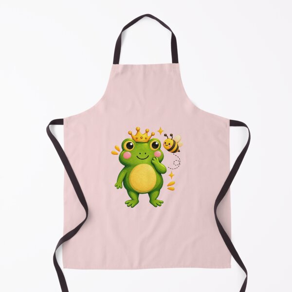 Item preview, Cute Frog Prince and Bee Funny Garden Character – Kawaii Frog Animal Meme Design designed and sold by StickyDelights.