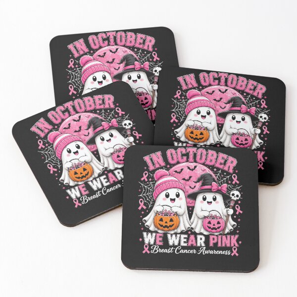 Item preview, breastcancerawareness Pink Halloween Ghosts in October designed and sold by anapldv.