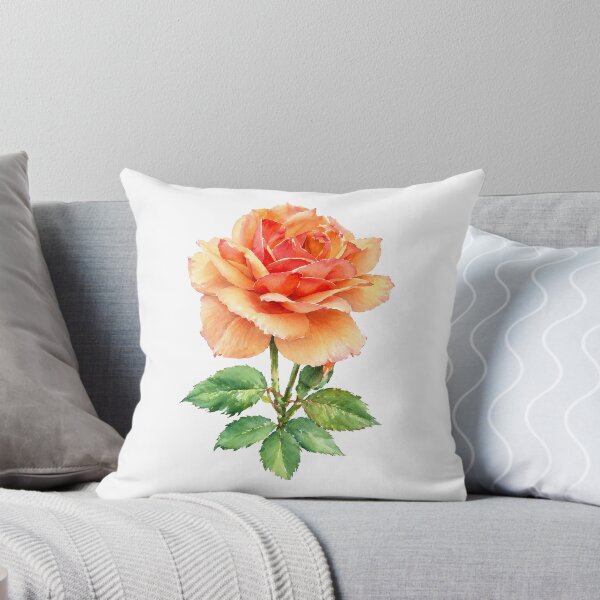 Item preview, Peach Rose Watercolor Botanical Flower designed and sold by Shew Gallery.