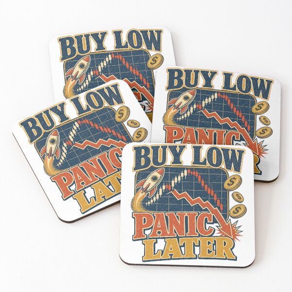 Item preview, Buy Low Panic Later Funny Trading — Light Version designed and sold by TheOddPrints.