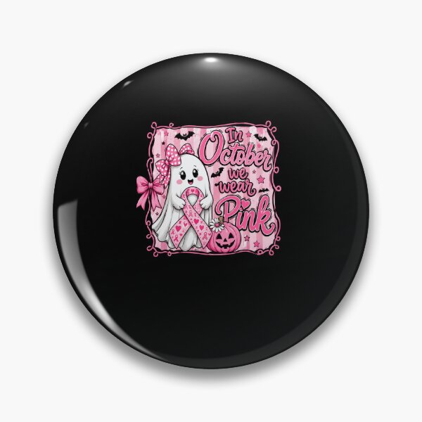 Item preview, pink Halloween ghost with ribbon and pumpkin designed and sold by anapldv.