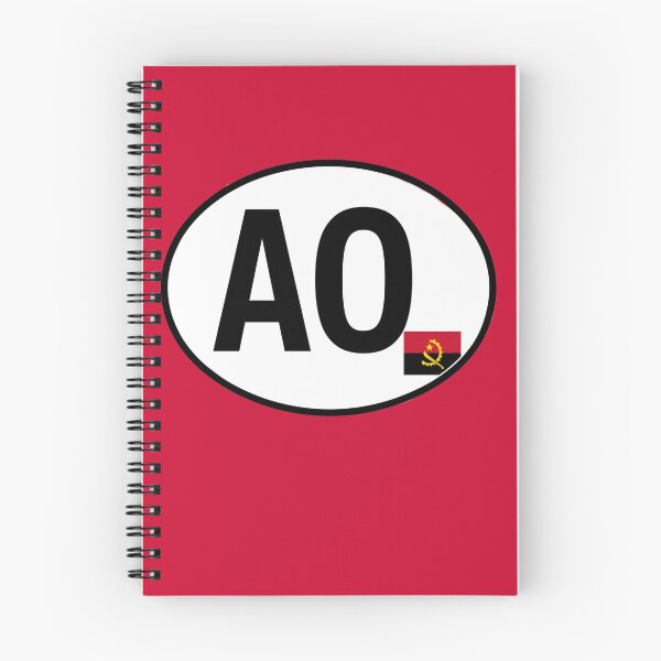 Item preview, Angola AO Oval Country Code Sticker designed and sold by The Digital Compass.