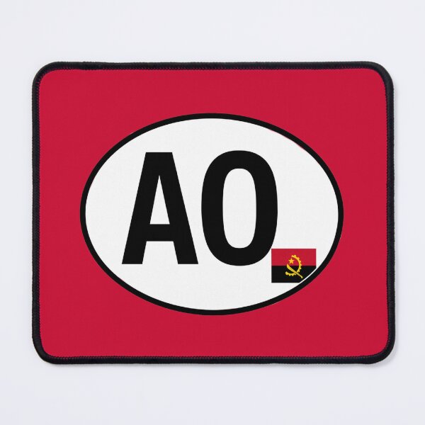 Item preview, Angola AO Oval Country Code Sticker designed and sold by The Digital Compass.