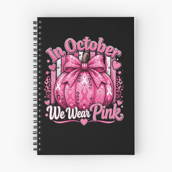 Item preview, pink ribbon pumpkin breast cancer awareness halloween art designed and sold by anapldv.