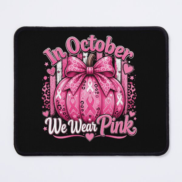 Item preview, pink ribbon pumpkin breast cancer awareness halloween art designed and sold by anapldv.