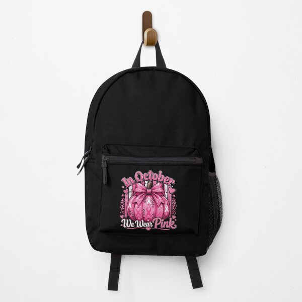 Item preview, pink ribbon pumpkin breast cancer awareness halloween art designed and sold by anapldv.