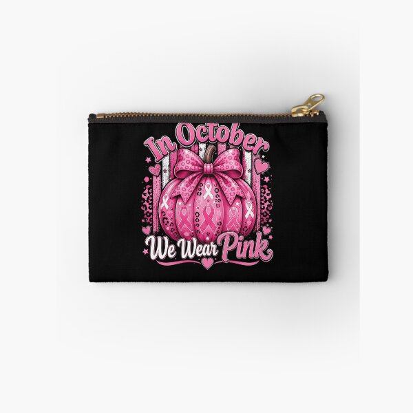 Item preview, pink ribbon pumpkin breast cancer awareness halloween art designed and sold by anapldv.