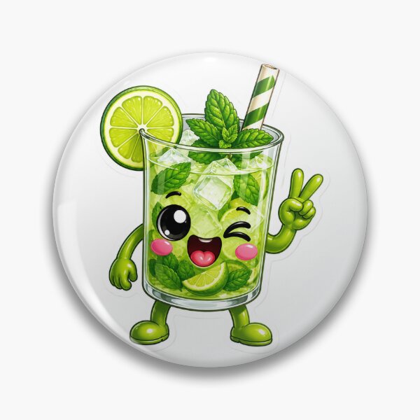 Item preview, Cute Kawaii Mojito Sticker 3D Funny Cocktail Lime Mint Drink Summer Tropical Party Gift designed and sold by AstraDrip Studio.