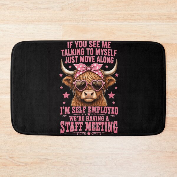 Item preview, self employed Cow Funny Pink Bow Sunglasses Quote designed and sold by anapldv.