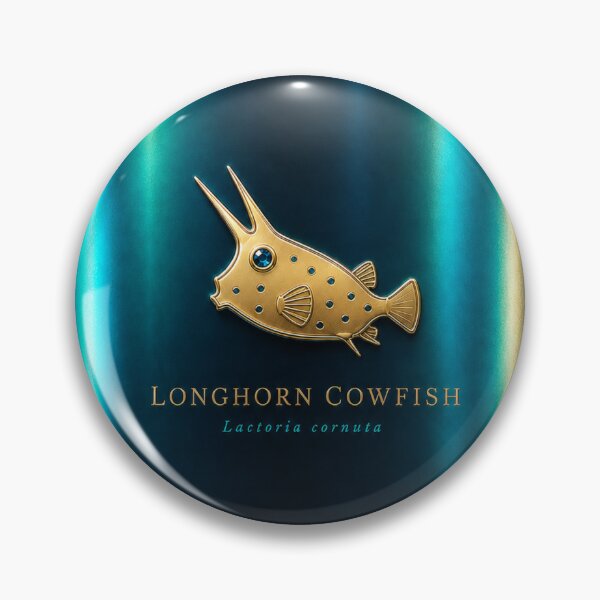 Item preview, Longhorn Cowfish Gold Emblem Reef Art designed and sold by KenworksDigital.