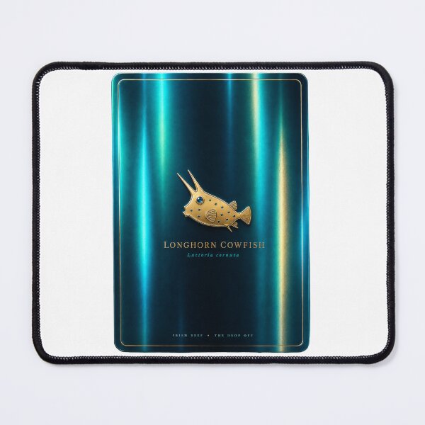 Item preview, Longhorn Cowfish Gold Emblem Reef Art designed and sold by KenworksDigital.