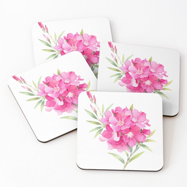 Item preview, Pink Oleander Watercolor Botanical Flower designed and sold by Shew Gallery.