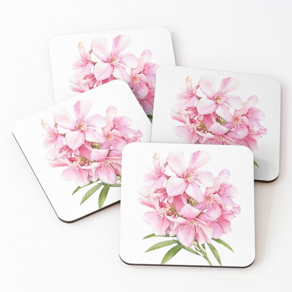 Item preview, Soft Pink Oleander Watercolor Botanical Art designed and sold by Shew Gallery.