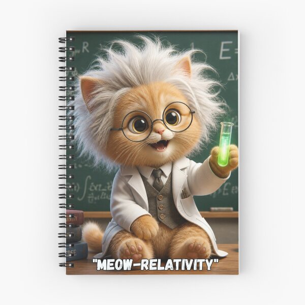 Item preview, Albert Einstein Cat on Science Chalkboard Physics Kitten Design designed and sold by SALVO180674.