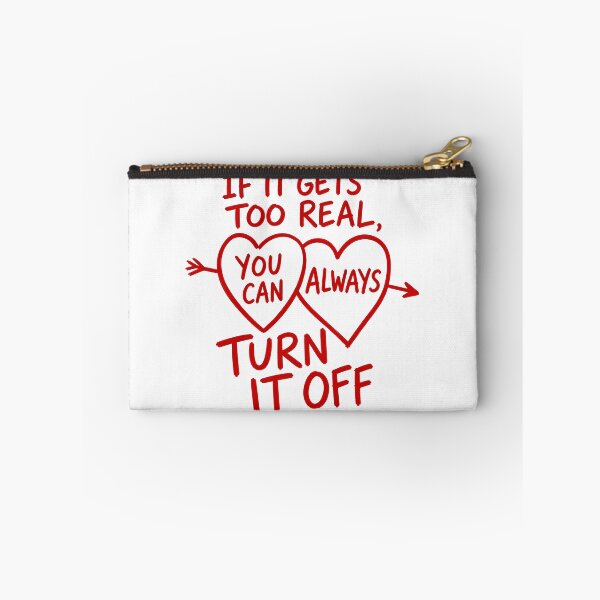 Item preview, Quote from the movie Camp Miasma: “If it gets too real, you can always turn it off” (fan art) designed and sold by PopCultureAndStuff.