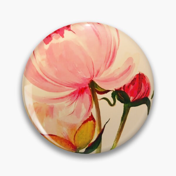 Item preview, Soft Pink Vintage Watercolor Bloom with Buds designed and sold by Vintage-Lady65.