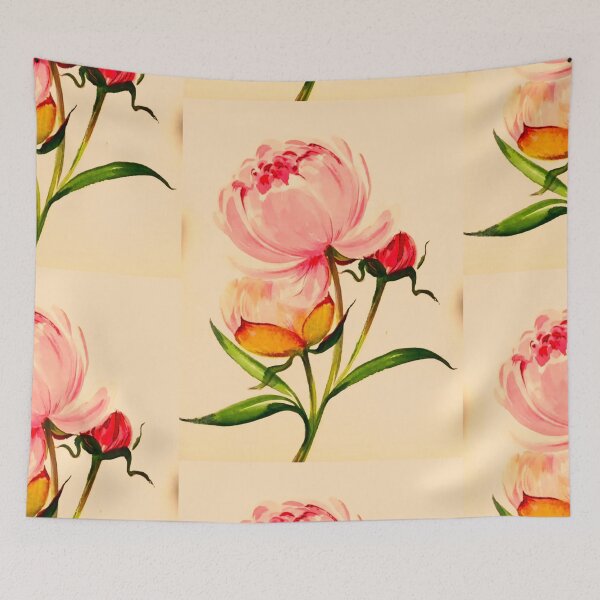 Item preview, Soft Pink Vintage Watercolor Bloom with Buds designed and sold by Vintage-Lady65.