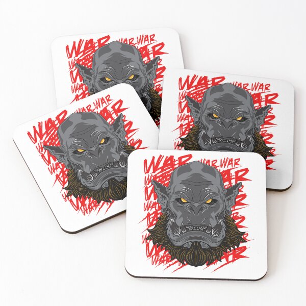 Item preview, War Craft Gray Orc Head with Background designed and sold by KaboomArtz.