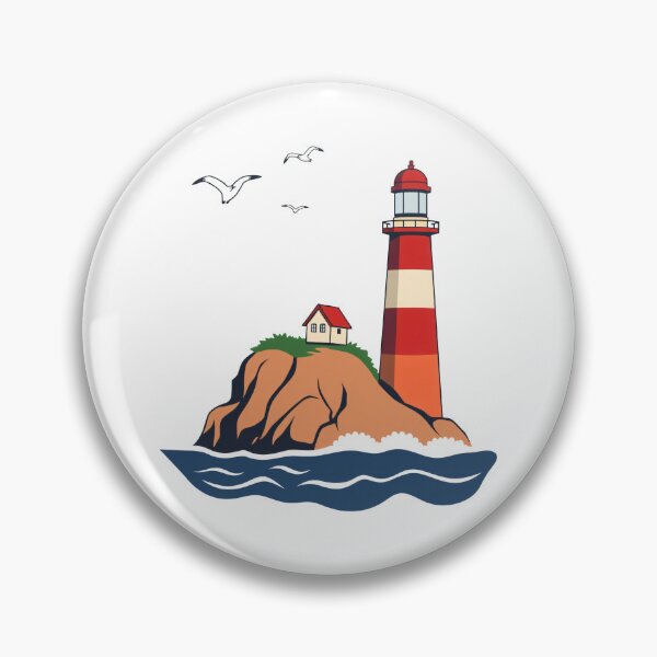 Item preview, Lighthouse on Island designed and sold by Sage Print House.