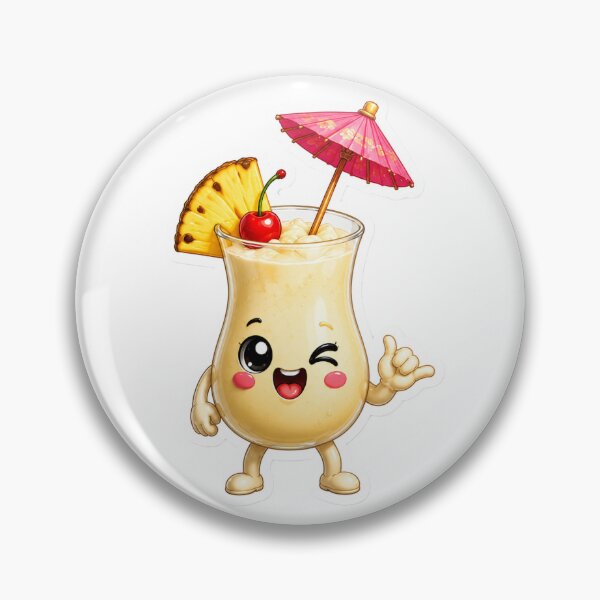 Item preview, Cute Kawaii Piña Colada Sticker 3D Tropical Drink Pineapple Summer Beach Vacation Aesthetic Gift designed and sold by AstraDrip Studio.