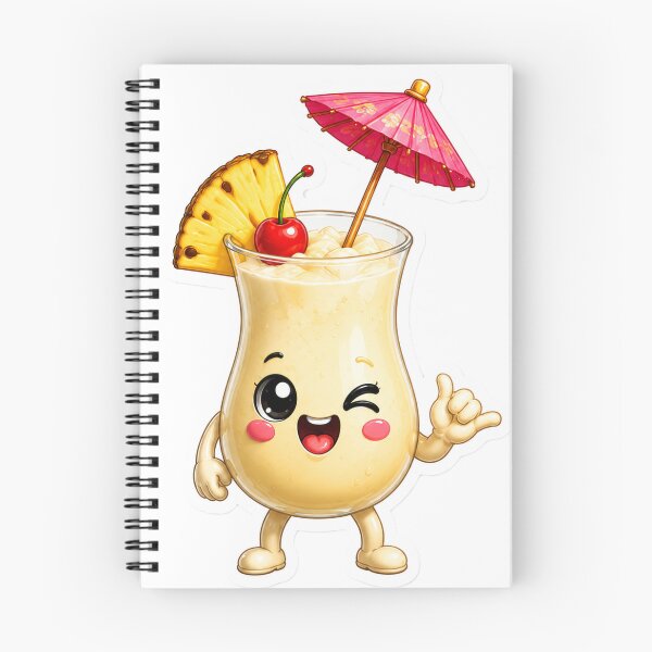 Item preview, Cute Kawaii Piña Colada Sticker 3D Tropical Drink Pineapple Summer Beach Vacation Aesthetic Gift designed and sold by AstraDrip Studio.