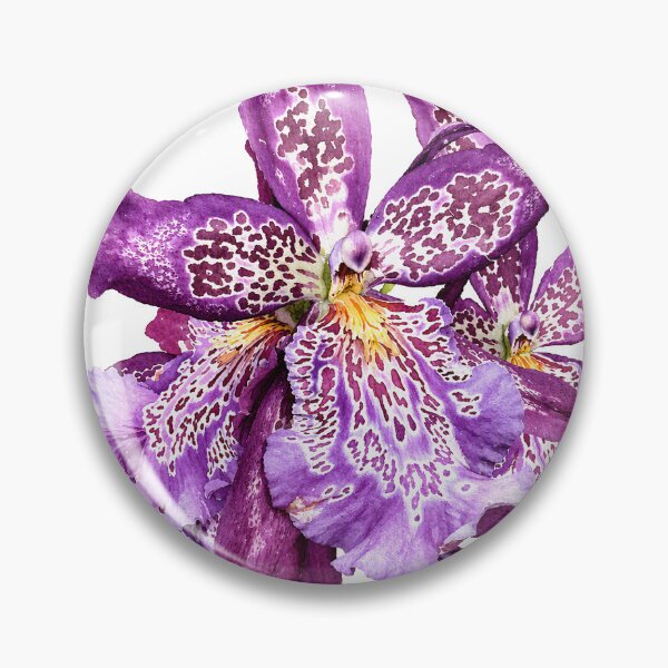 Artikelvorschau, Aquarell-Kunstwerk: Lila gefleckte Orchidee entworfen und verkauft von Shew Gallery.