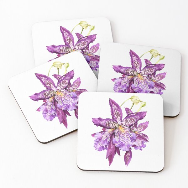 Item preview, Purple Spotted Orchid Watercolor Botanical Art designed and sold by Shew Gallery.