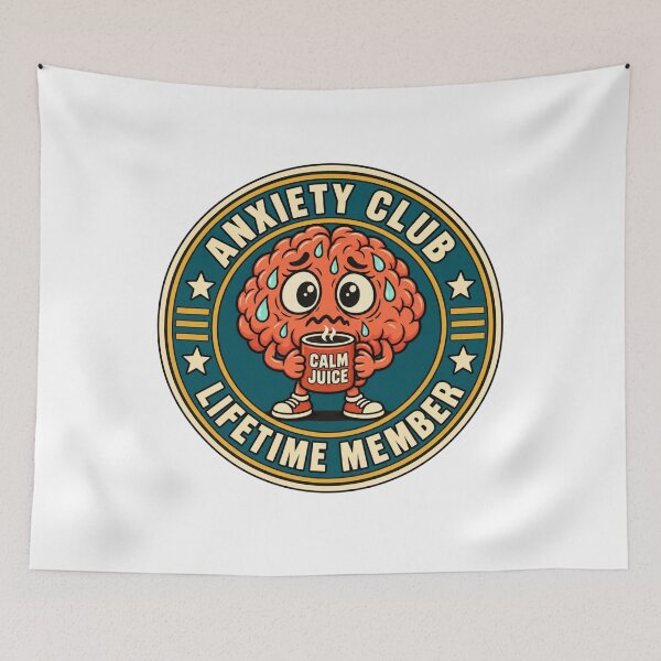 Item preview, Anxiety Club Calm Juice Badge designed and sold by Dresut.